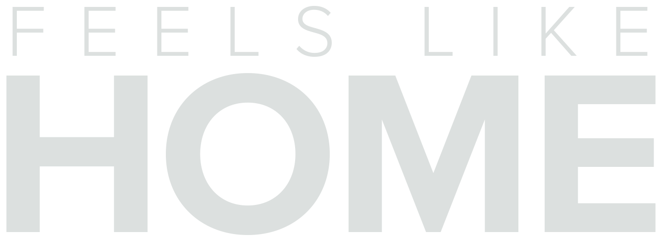 Feels Like Home White Logo - Wording Only