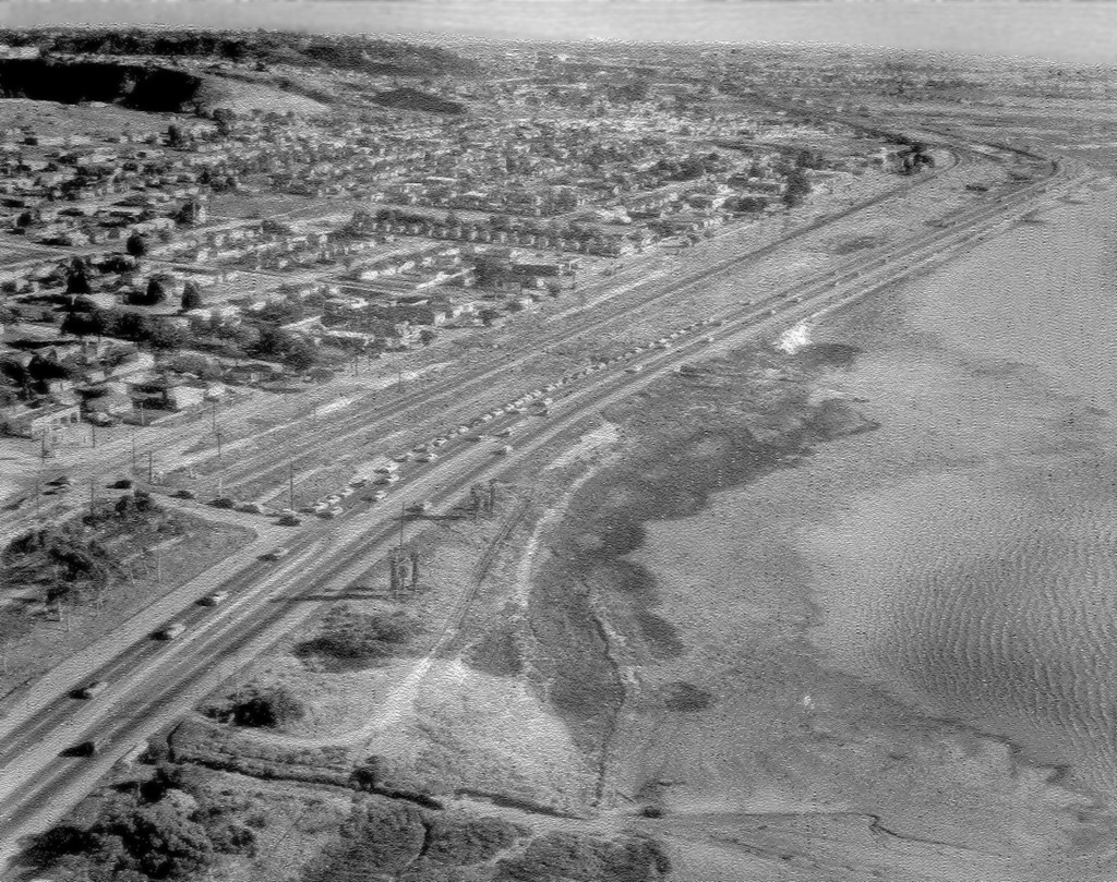 1955 View of Bay Park and Hwy 101